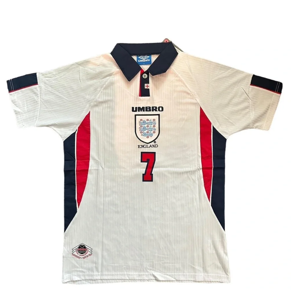 1998 England World Cup Beckham home kit Football soccer jersey